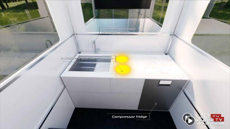 《Tesla Cybertruck》+太阳能折叠露营车屋《Cyberlandr》厨房 卫浴 床铺 电视 空调...太神奇！